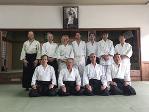 Les pratiquants du Kishu Kumano Aikikai Funada Dojo