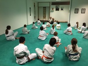Photo d'une pratique d'Aïkido avec les enfants